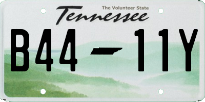 TN license plate B4411Y