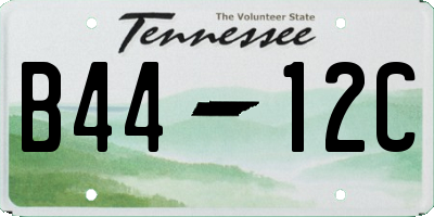 TN license plate B4412C