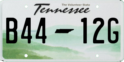 TN license plate B4412G