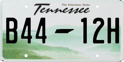 TN license plate B4412H