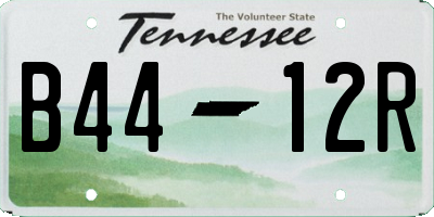 TN license plate B4412R
