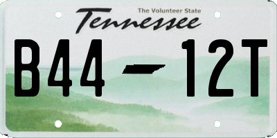 TN license plate B4412T