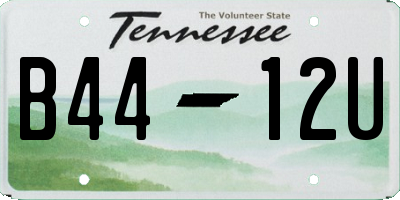 TN license plate B4412U