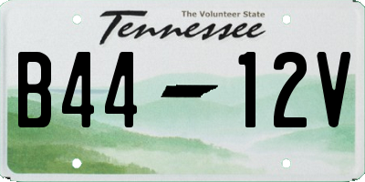 TN license plate B4412V