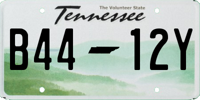 TN license plate B4412Y