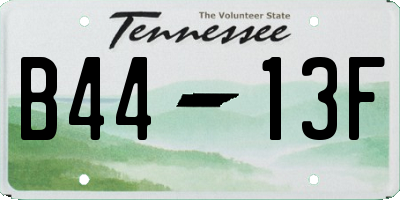 TN license plate B4413F