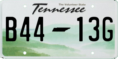 TN license plate B4413G