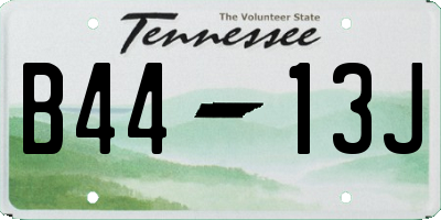 TN license plate B4413J