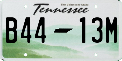 TN license plate B4413M