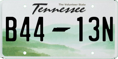 TN license plate B4413N