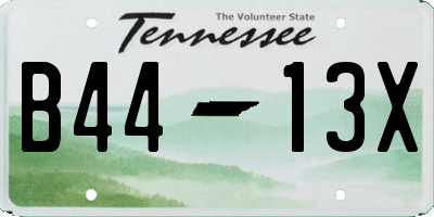 TN license plate B4413X