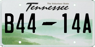 TN license plate B4414A