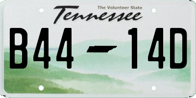 TN license plate B4414D