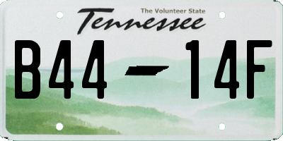 TN license plate B4414F