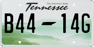 TN license plate B4414G