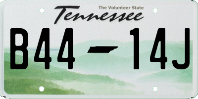 TN license plate B4414J
