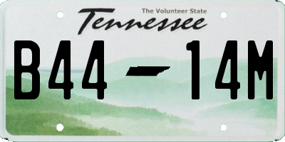 TN license plate B4414M
