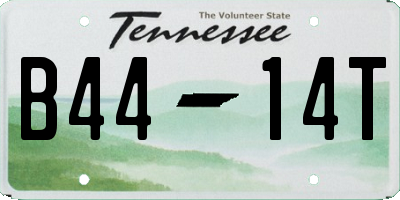TN license plate B4414T