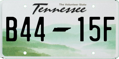 TN license plate B4415F