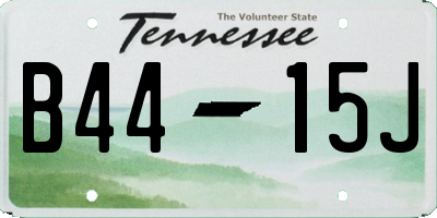 TN license plate B4415J