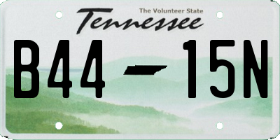 TN license plate B4415N