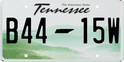 TN license plate B4415W