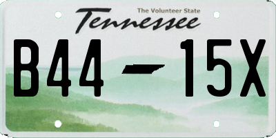 TN license plate B4415X