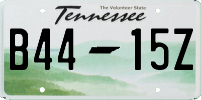 TN license plate B4415Z