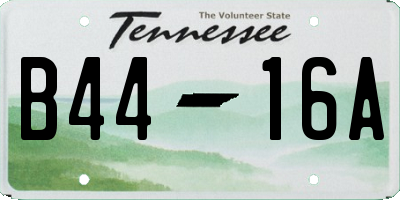 TN license plate B4416A
