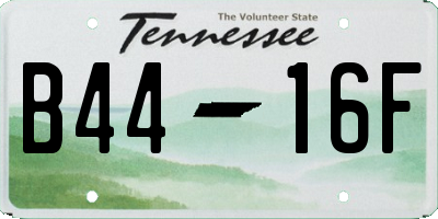 TN license plate B4416F