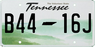 TN license plate B4416J