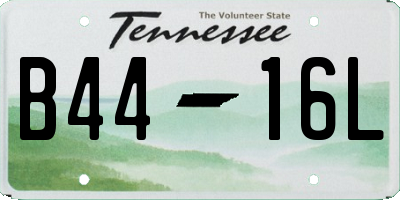 TN license plate B4416L