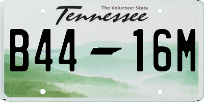 TN license plate B4416M