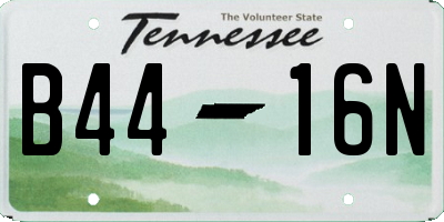 TN license plate B4416N