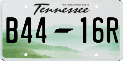 TN license plate B4416R