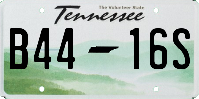 TN license plate B4416S