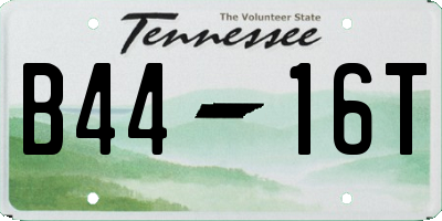 TN license plate B4416T