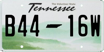 TN license plate B4416W