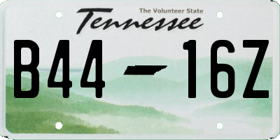 TN license plate B4416Z