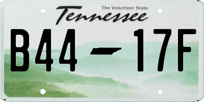 TN license plate B4417F