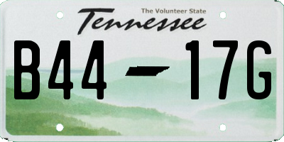 TN license plate B4417G