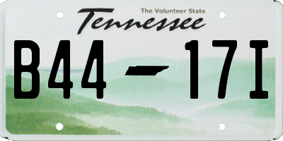TN license plate B4417I