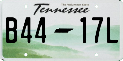 TN license plate B4417L