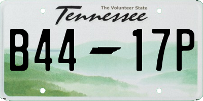 TN license plate B4417P
