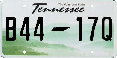 TN license plate B4417Q