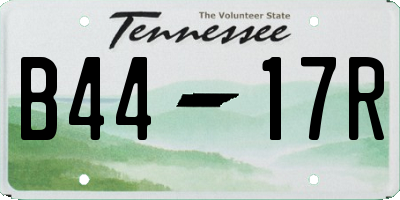 TN license plate B4417R
