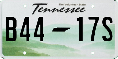 TN license plate B4417S