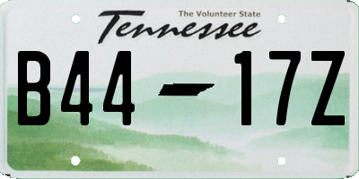 TN license plate B4417Z
