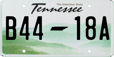 TN license plate B4418A