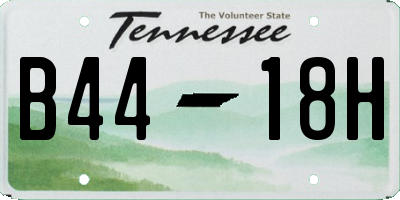 TN license plate B4418H